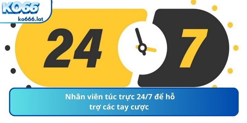 Nhân viên túc trực 24/7 để hỗ trợ các tay cược