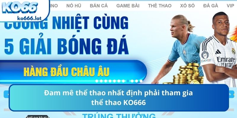 Đam mê thể thao nhất định phải tham gia thể thao KO666